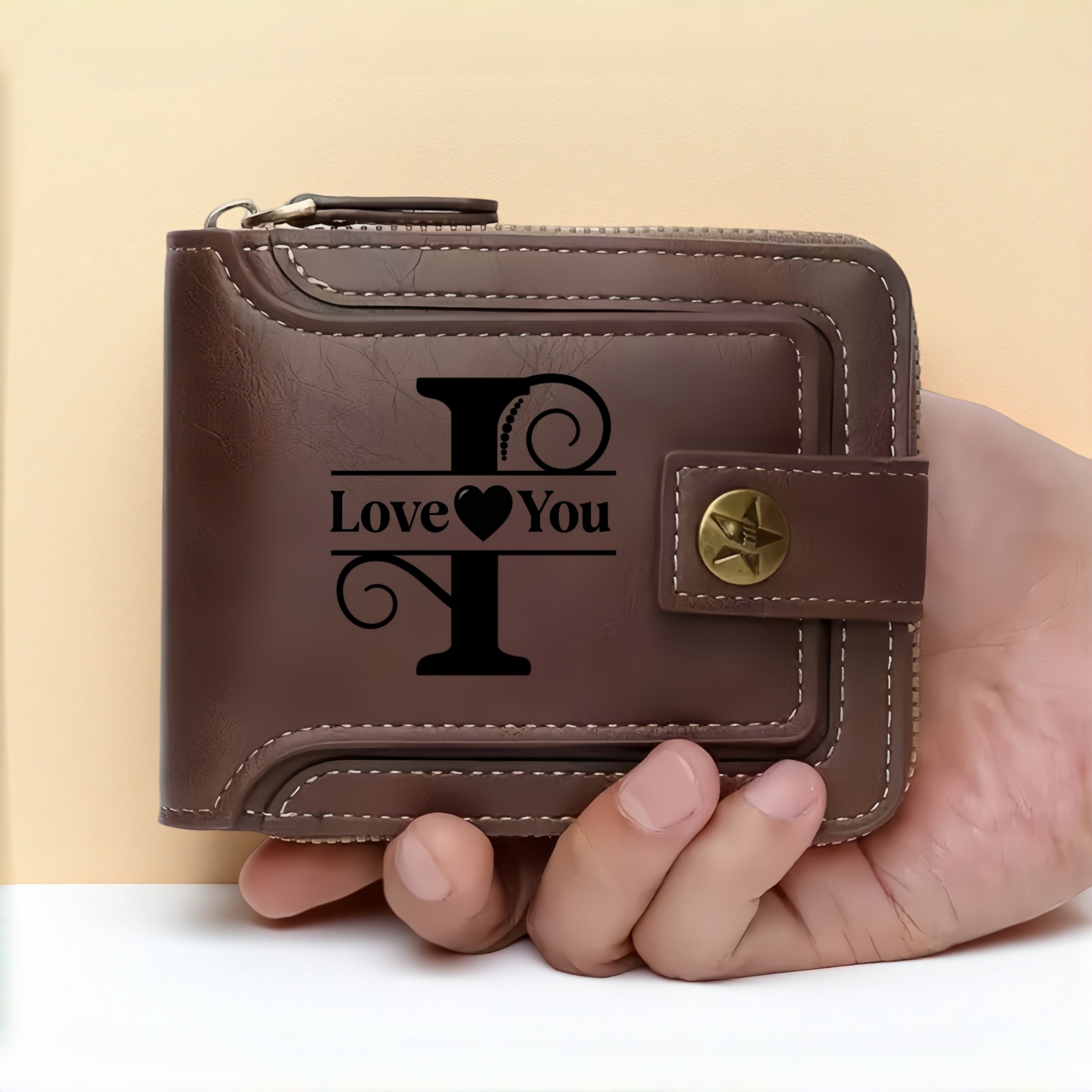 Personalized Name Box - Customized Men's Name Wallet Gift -