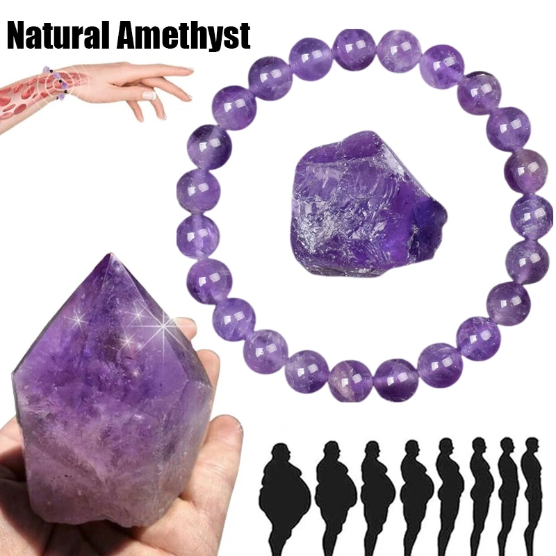 Coordinates Bracelet - 1Pcs Amethyst Body-purify Slimming Bracelet Natural