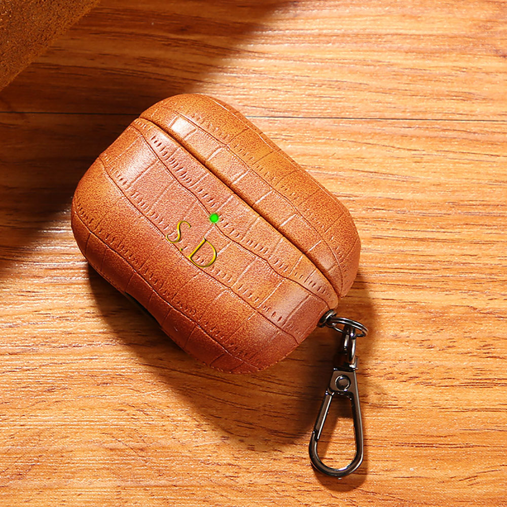 For Airpods 1 2 3 4 Pro 2 Luxu - Monogram Keychain Leather avaliação e preço