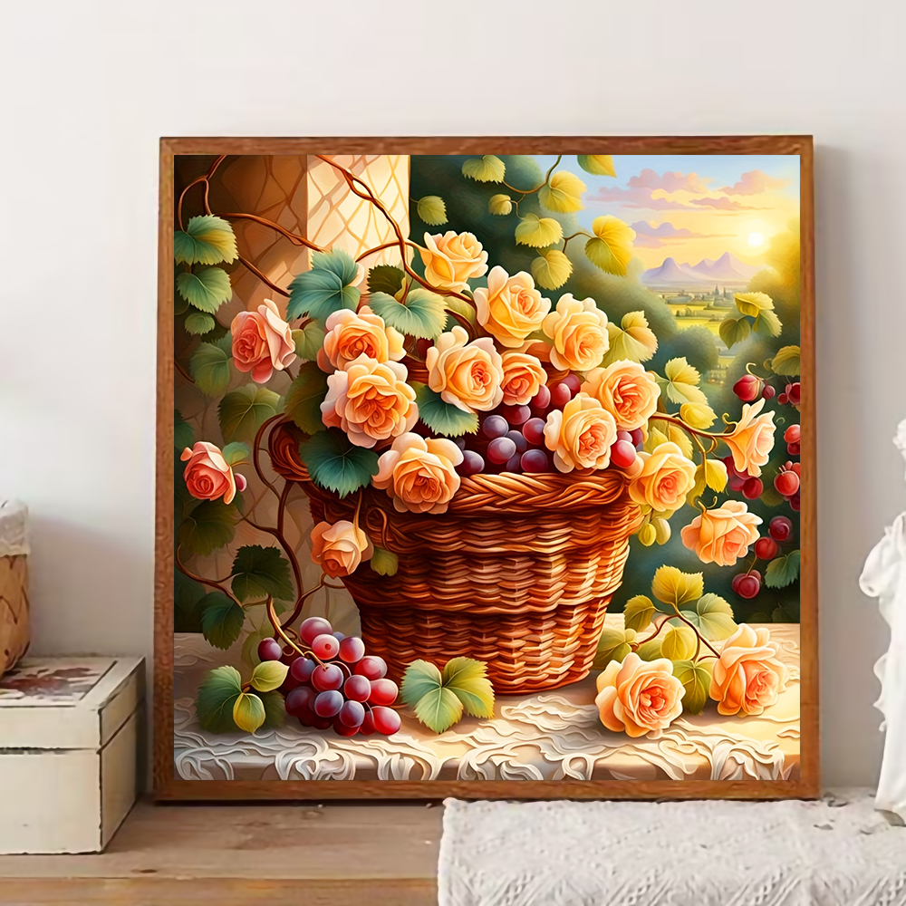 Flower Diamond Painting Kit Fu - Photo Mosaic Print avaliação e preço