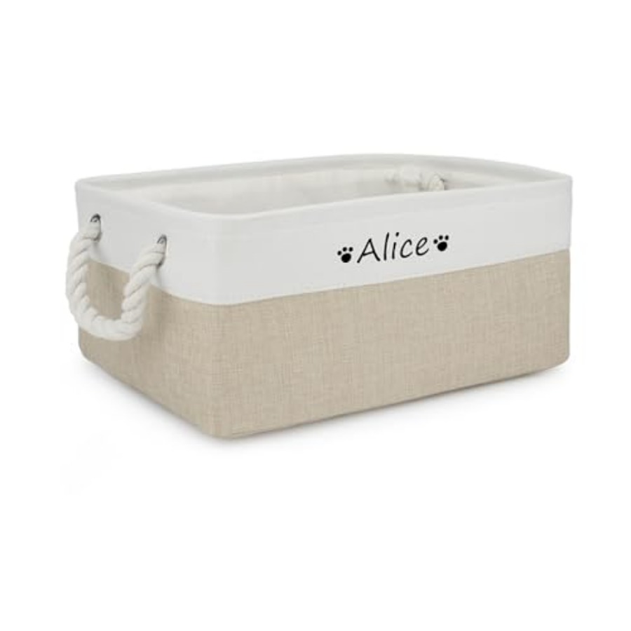 Dog Toy Basket, Dog Toy Bin Bo - Personalized Name Box avaliação e preço