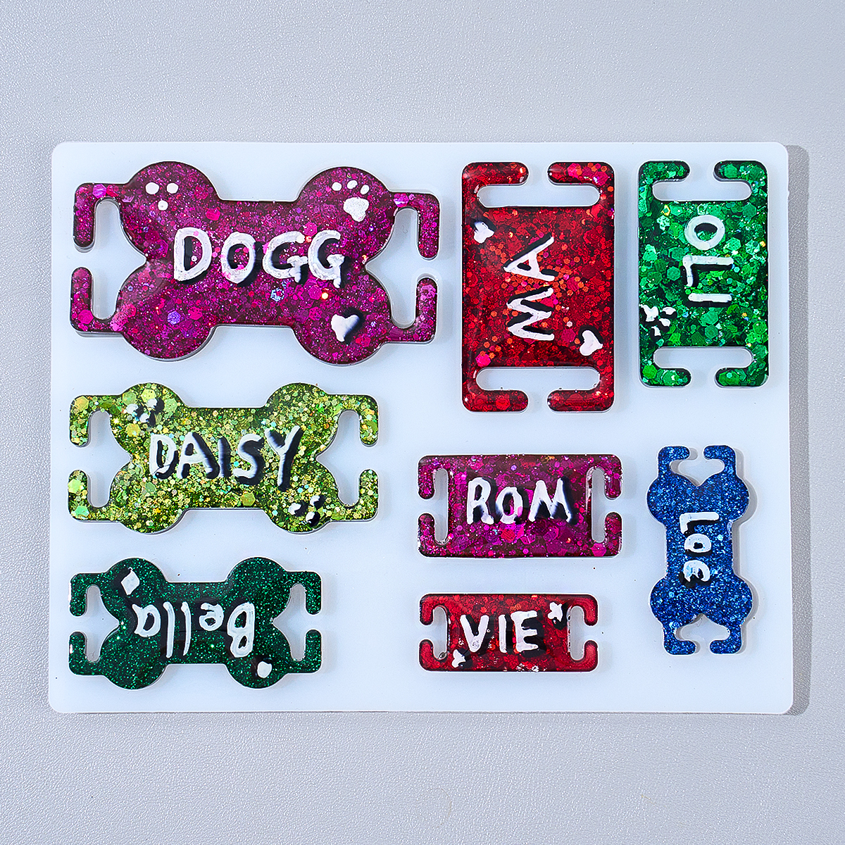 DIY Cat Dog ID Tag Silicone Mo - Name Necklace Custom avaliação e preço