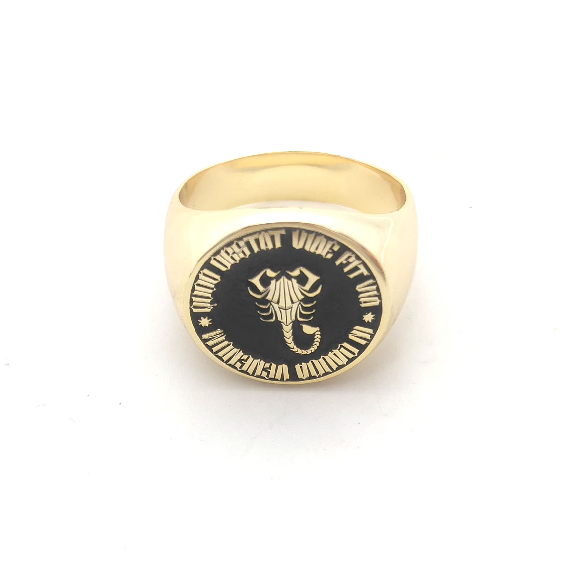 Custom Engraved 17mm Round Top - Initial Ring Custom avaliação e preço