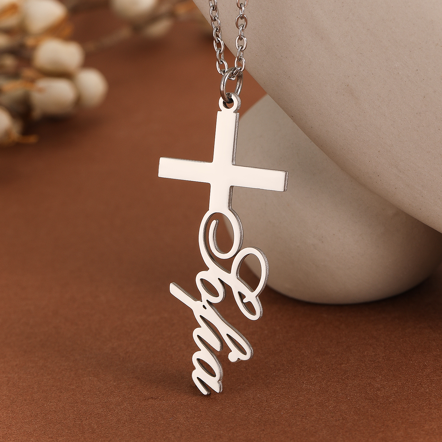 1pc Personalized Easter Gift S - Name Necklace Custom avaliação e preço