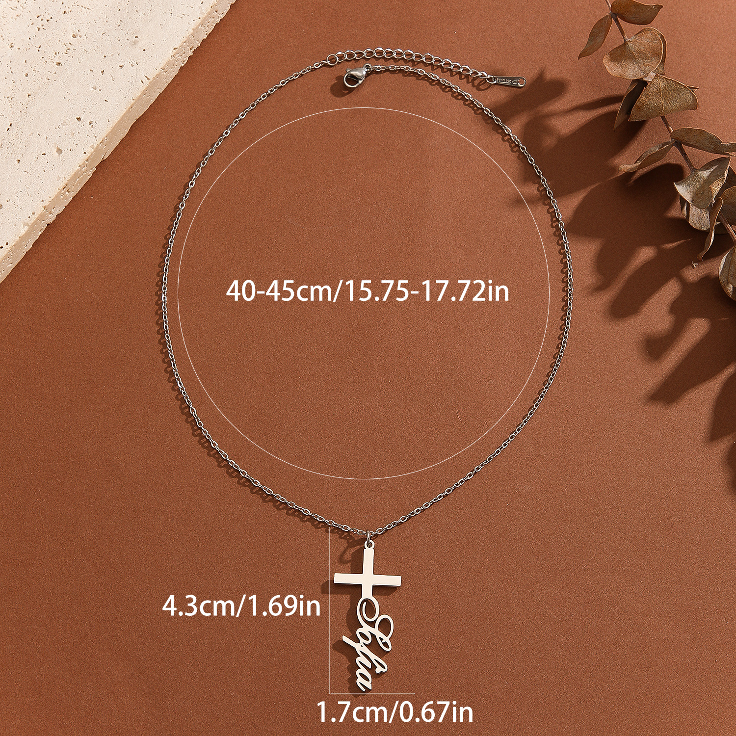 1pc Personalized Easter Gift S - Name Necklace Custom avaliação e preço