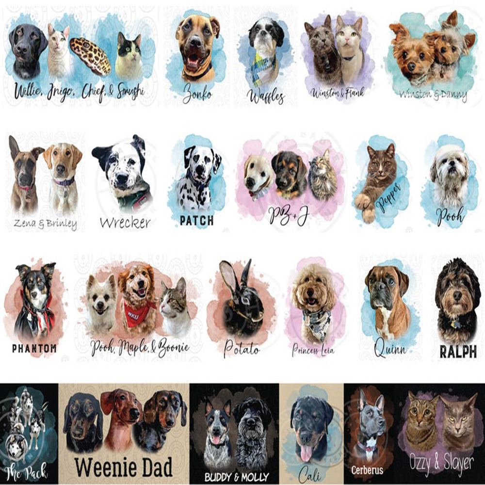 Personalized Custom Pet Portra - Pet Portrait Custom avaliação e preço