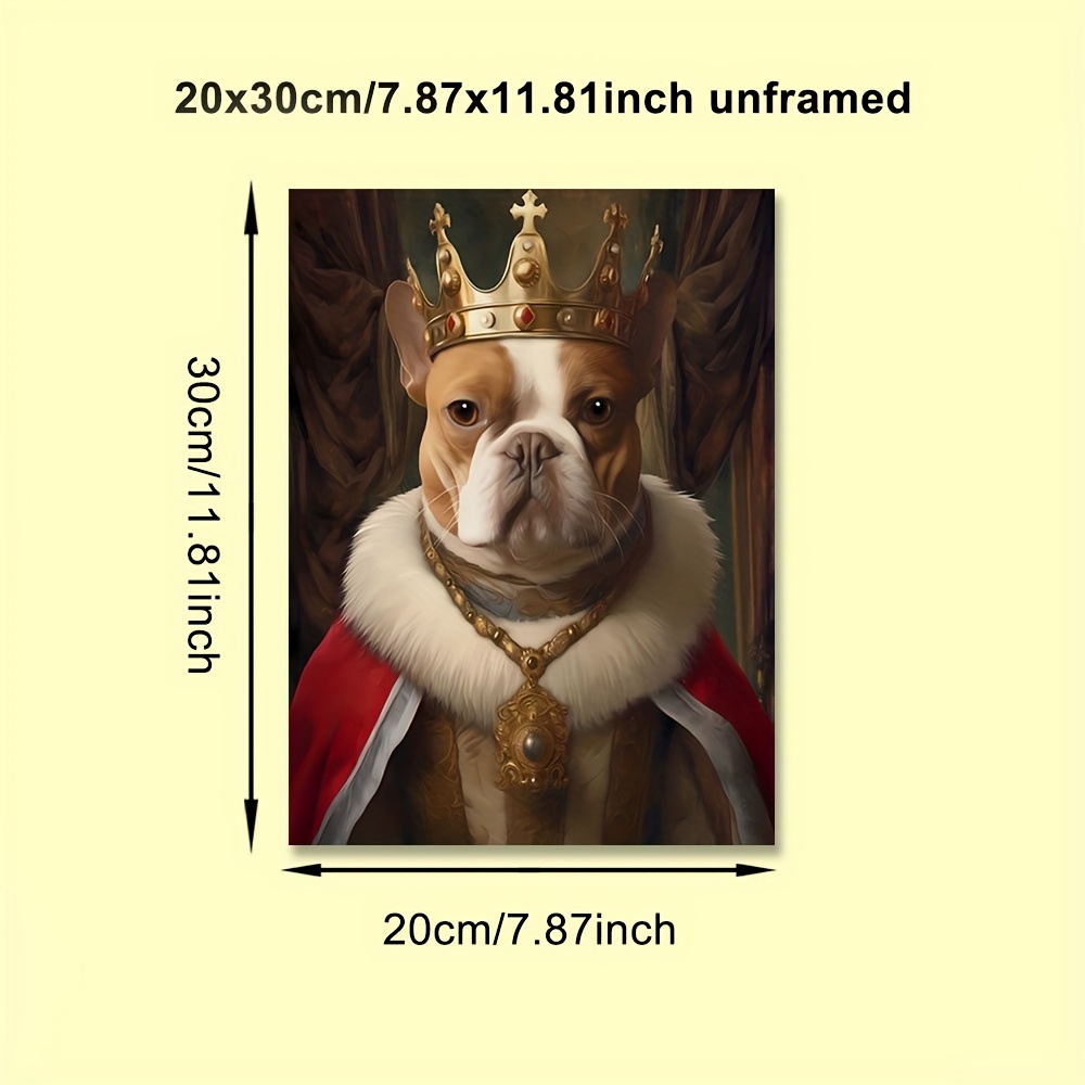 1PC Custom King Queen Dog Cat  - Pet Portrait Custom avaliação e preço