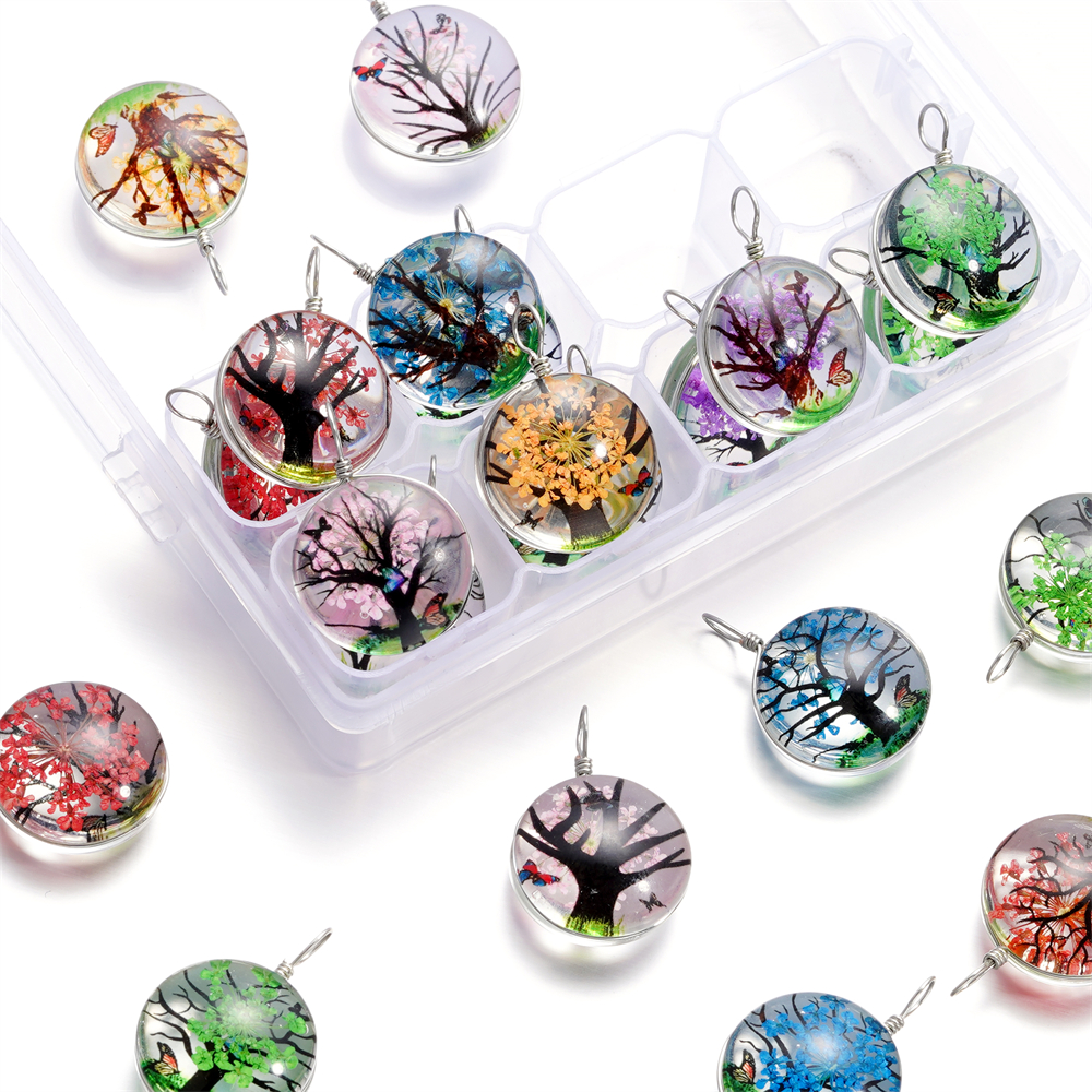 5pcs/lot 20x29mm Jewelry Cryst - Birth Flower Necklace avaliação e preço