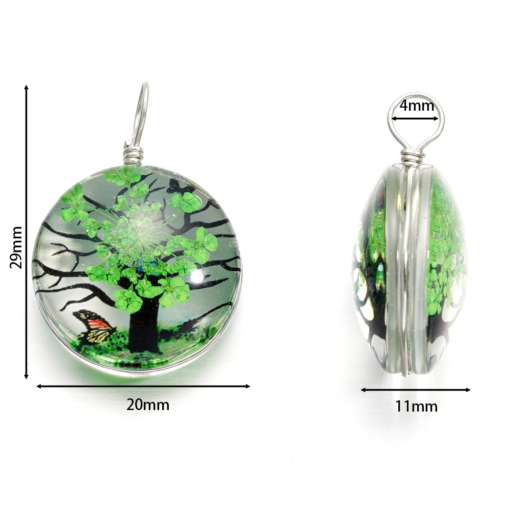 5pcs/lot 20x29mm Jewelry Cryst - Birth Flower Necklace avaliação e preço