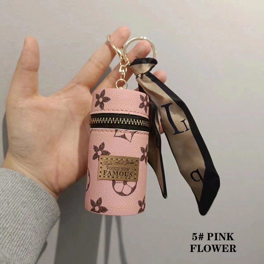 1pc Set Lipstick Bag Keychain  - Monogram Keychain Leather avaliação e preço