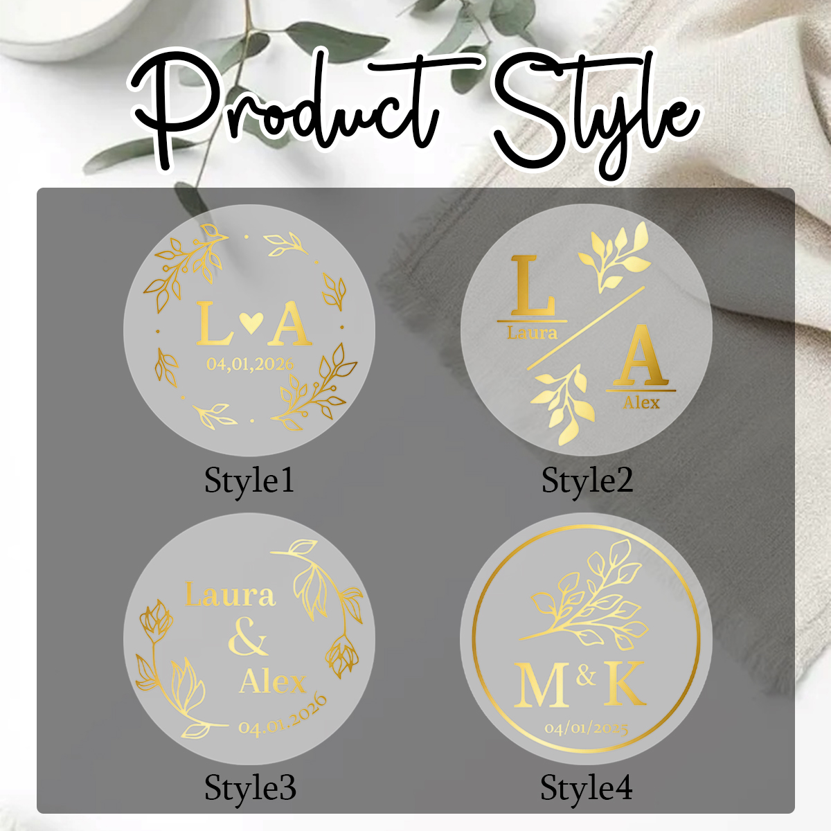 30/60/120/240pcs Custom Text R - Personalised Candle Label avaliação e preço