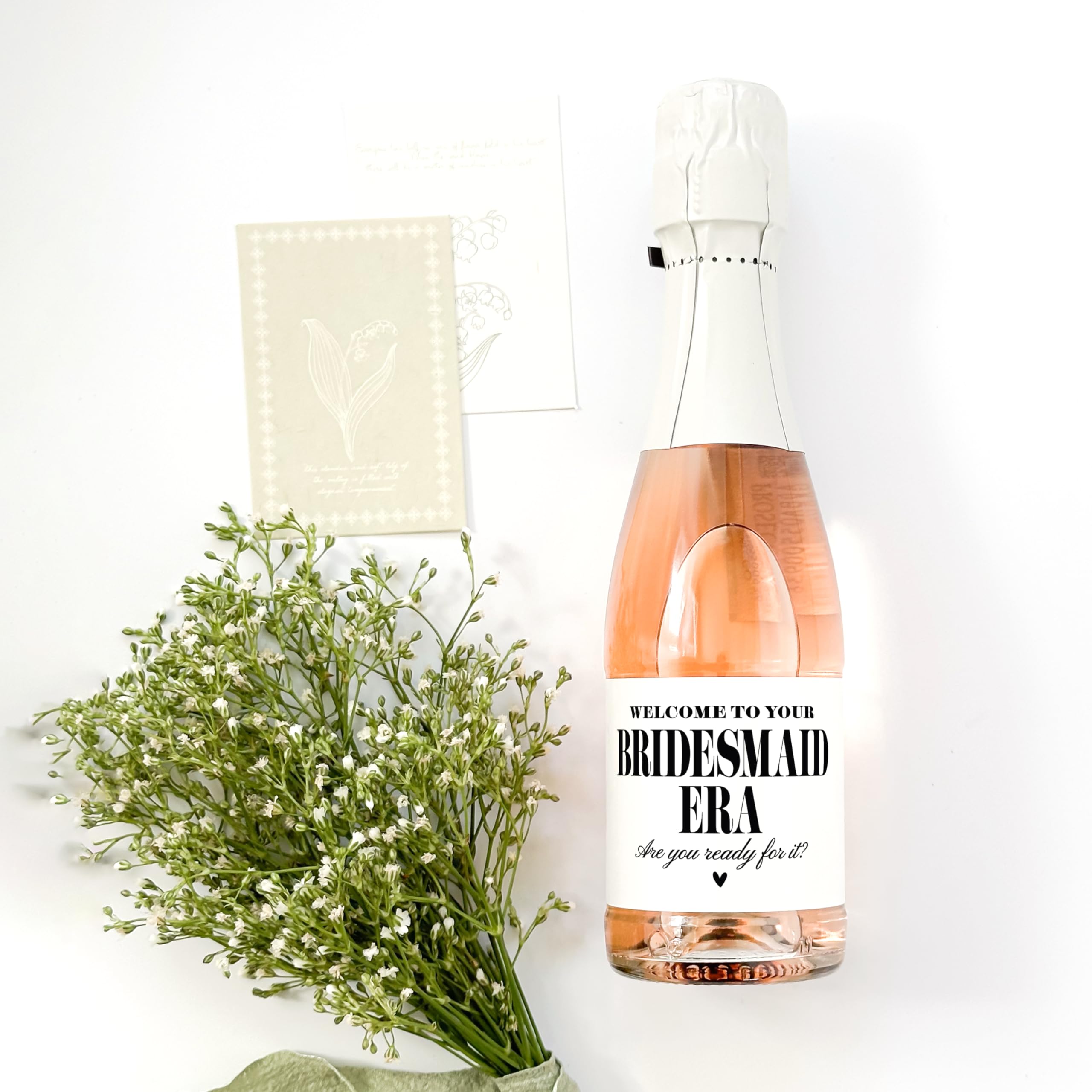 Bridesmaid Era Mini Champagne  - Personalised Candle Label avaliação e preço