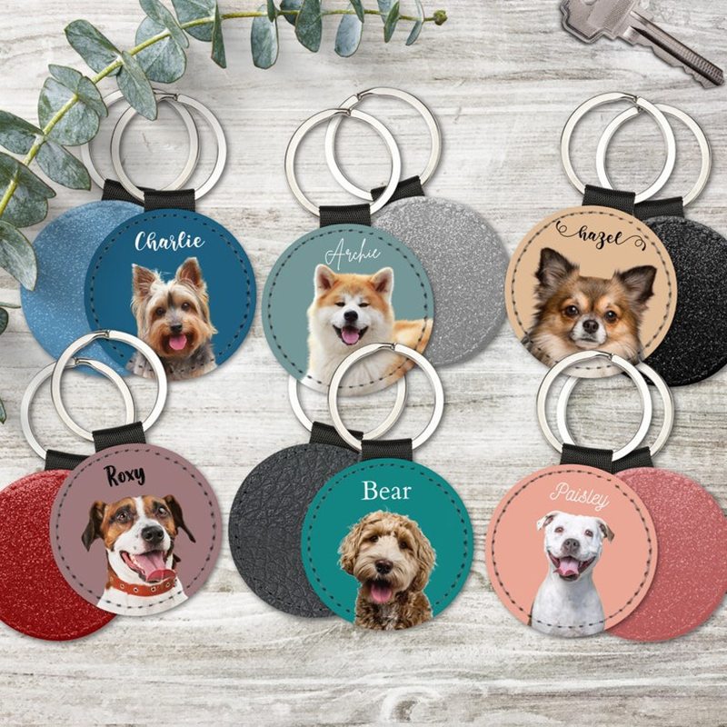 Custom Pet Photo Keychain Pers - Pet Portrait Custom avaliação e preço