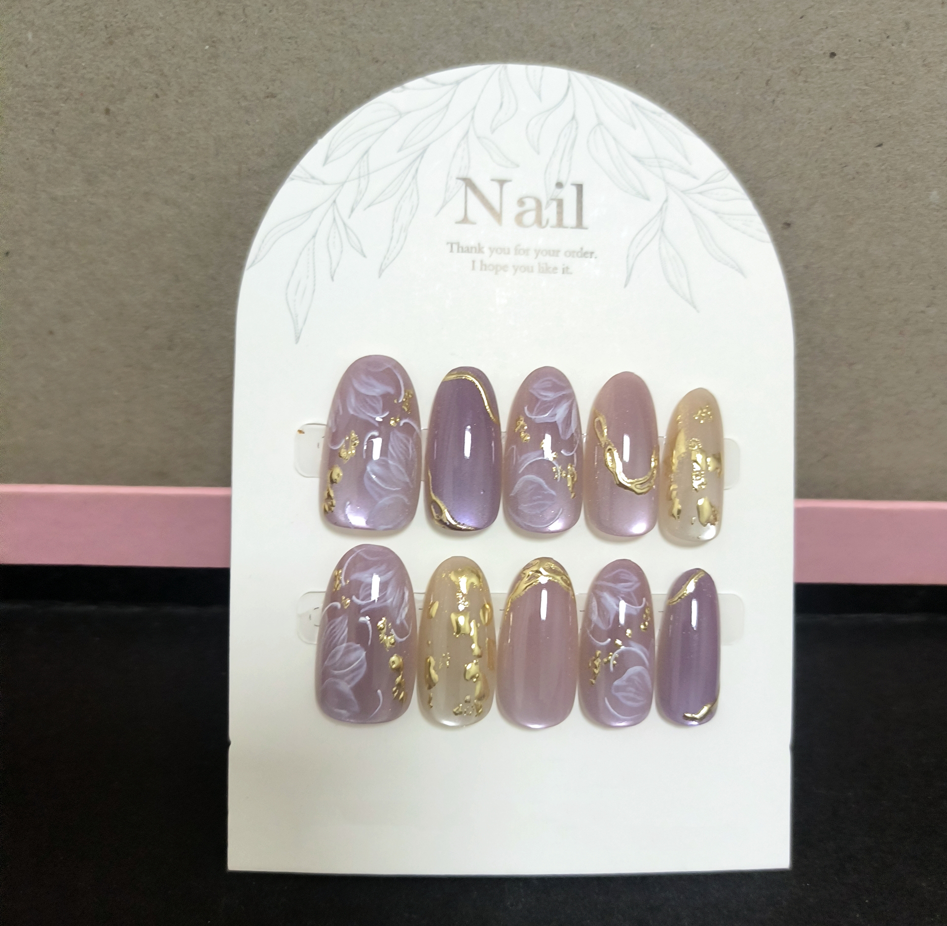 10pcs Handmade Press On Nails  - Pressed Flower Art avaliação e preço