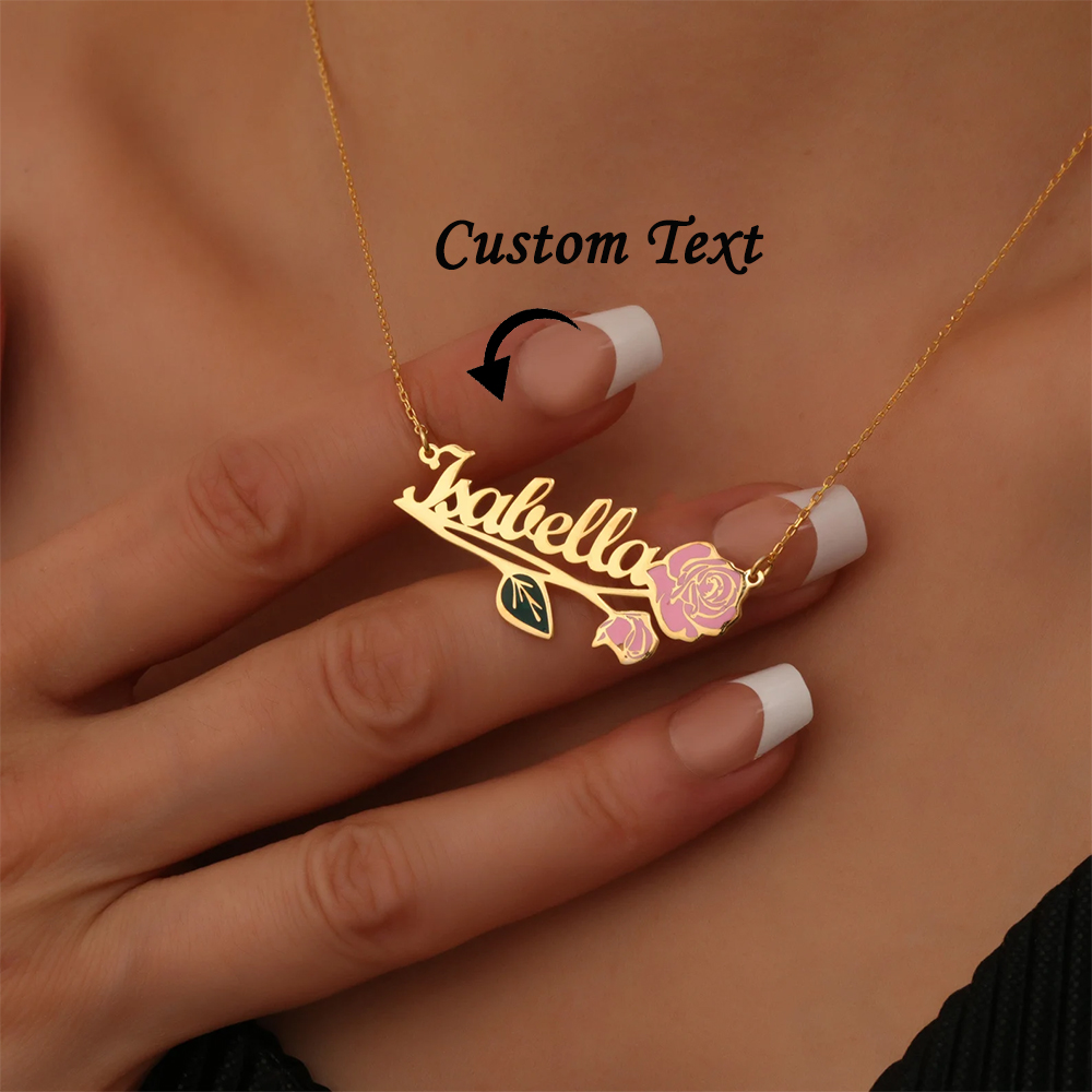 Personalized Colorfuls Birth F - Birth Flower Necklace avaliação e preço