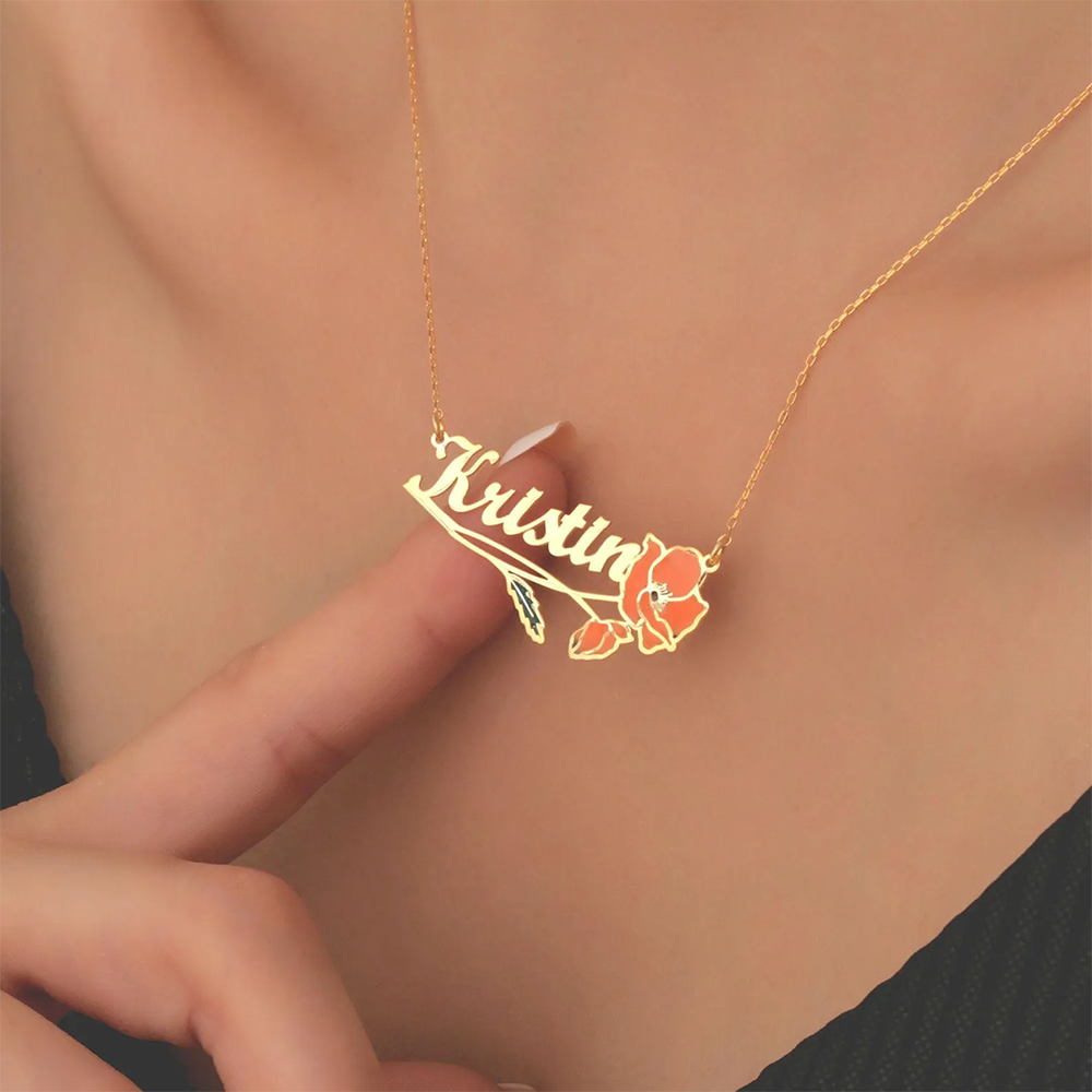 Personalized Colorfuls Birth F - Birth Flower Necklace avaliação e preço