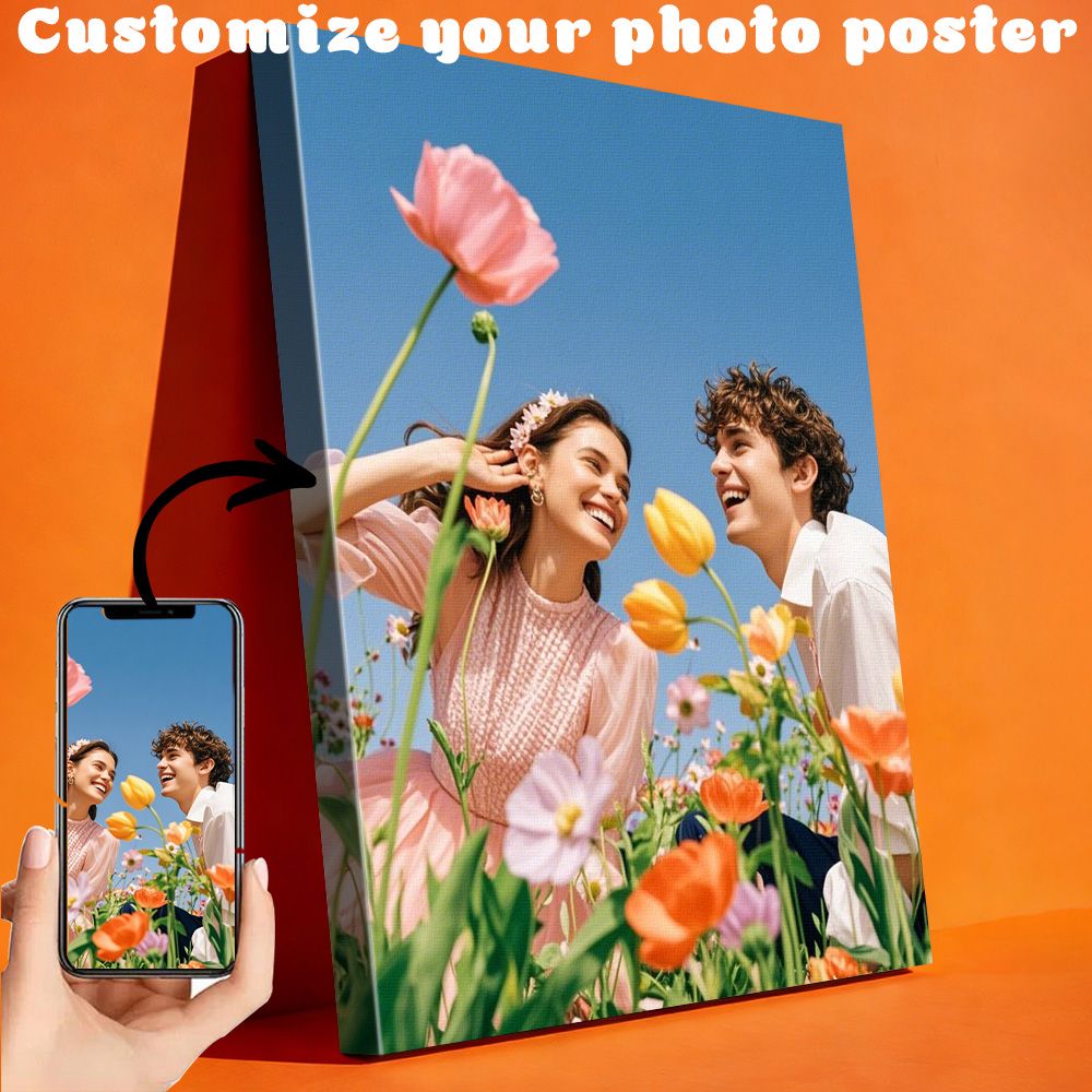 1 customized photo canvas, opt - Engraved Wood Frame avaliação e preço