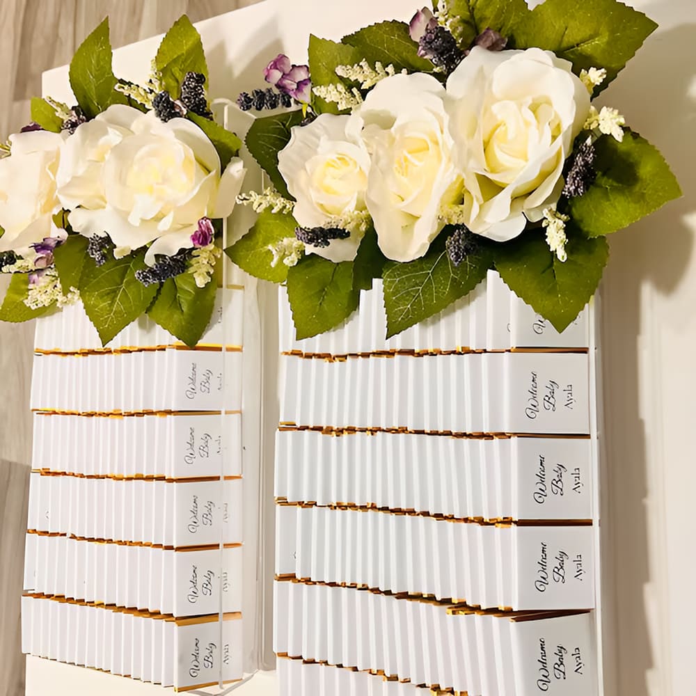 50pcs Wedding Chocolate Packin - Personalised Candle Label avaliação e preço