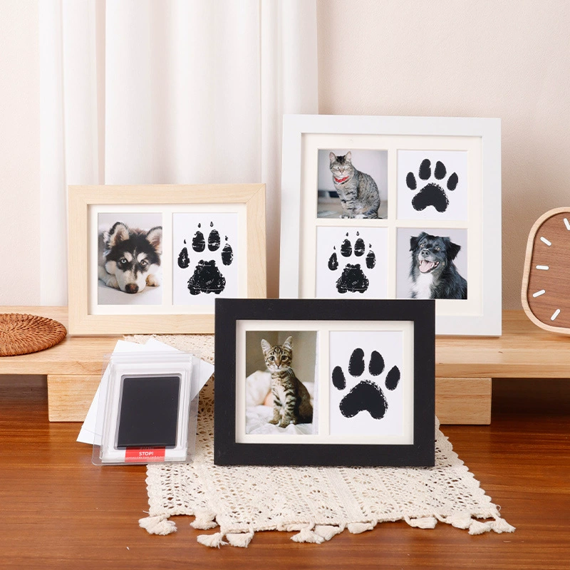 Diy Wooden Baby Pet Paw Print  - Engraved Wood Frame avaliação e preço