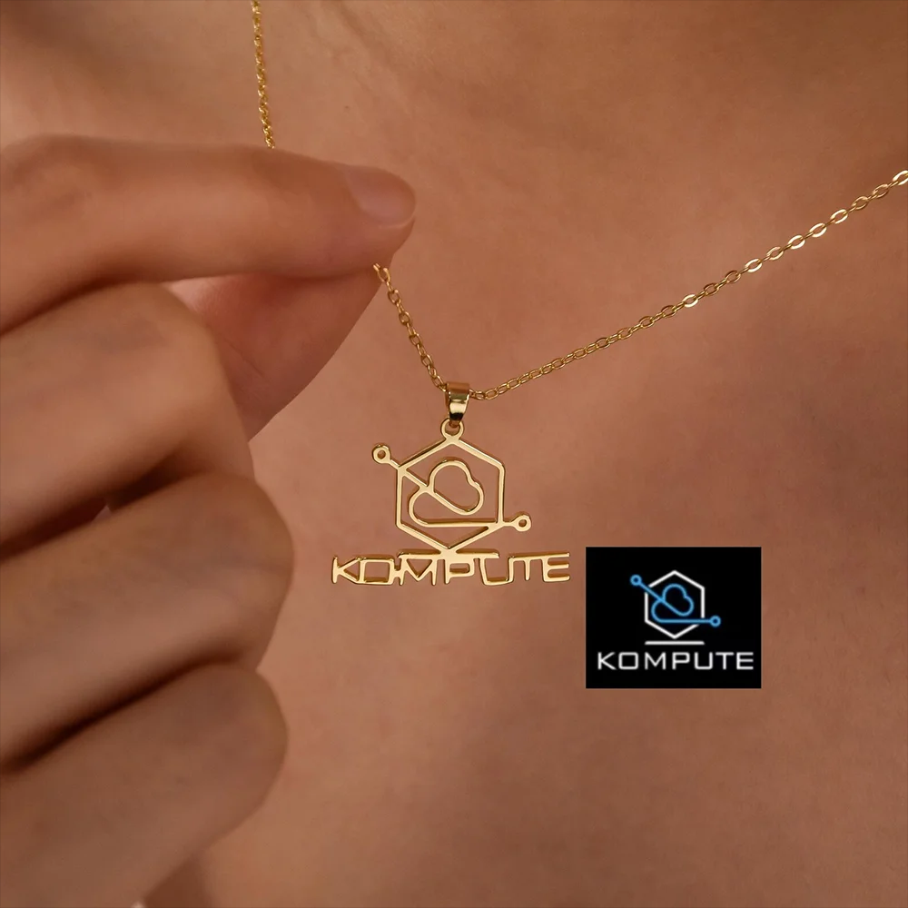 Custom Company Logo Necklace P - Name Necklace Custom avaliação e preço