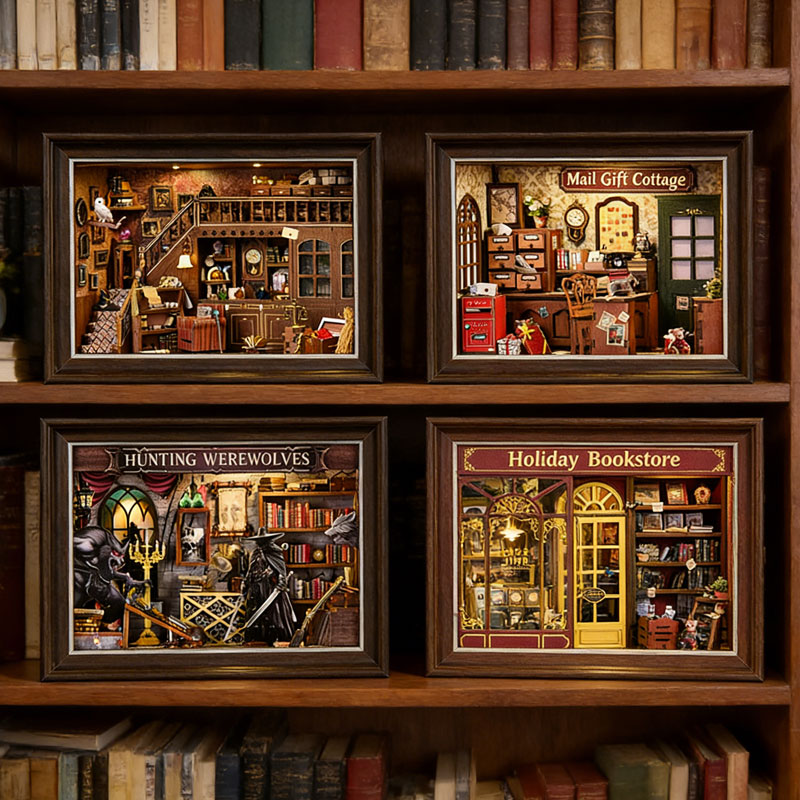 DIY 3D Wooden Book Nook Kit Mi - Engraved Wood Frame avaliação e preço