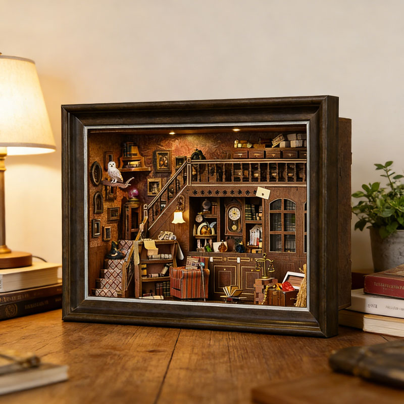 DIY 3D Wooden Book Nook Kit Mi - Engraved Wood Frame avaliação e preço