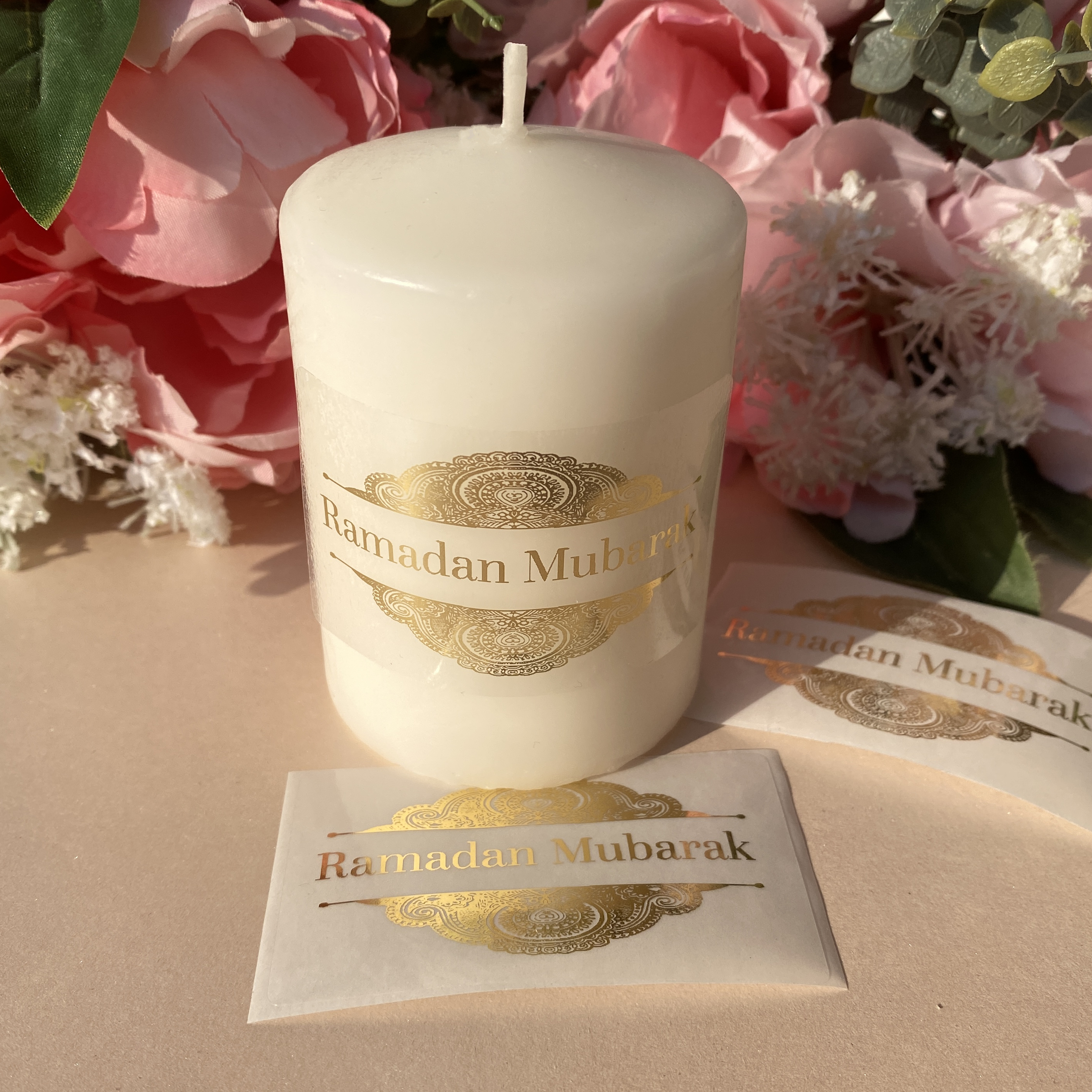 30 Ramadan Mubarak Crescent St - Personalised Candle Label avaliação e preço