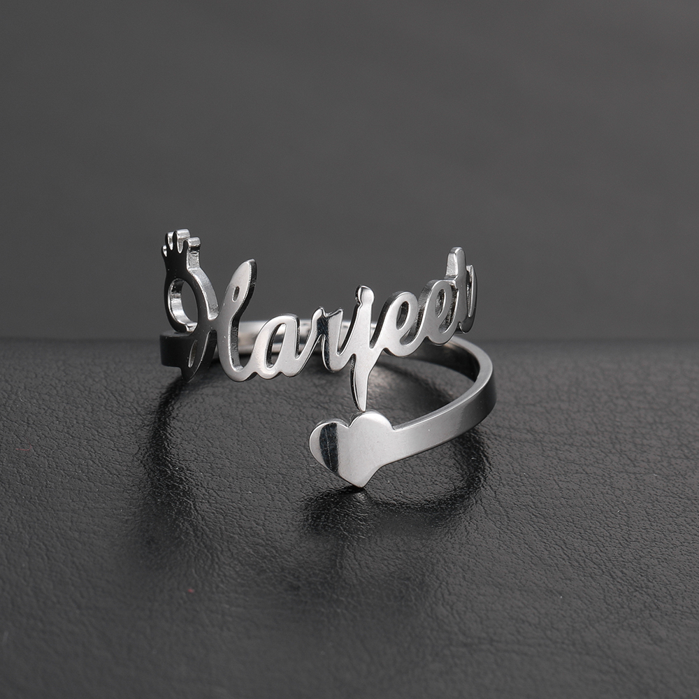 Custom Double Name Rings for W - Initial Ring Custom avaliação e preço