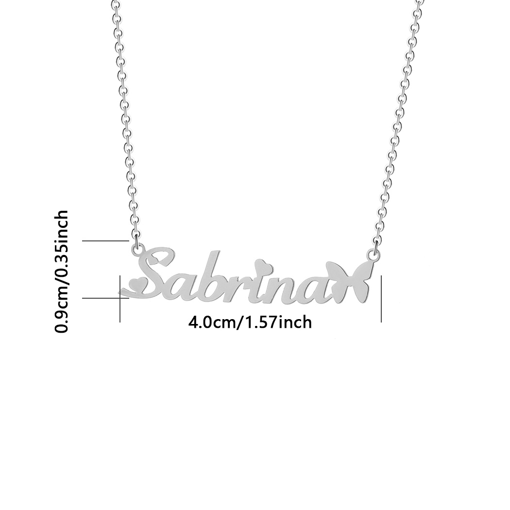 1pc Personalized Butterfly Nam - Name Necklace Custom avaliação e preço