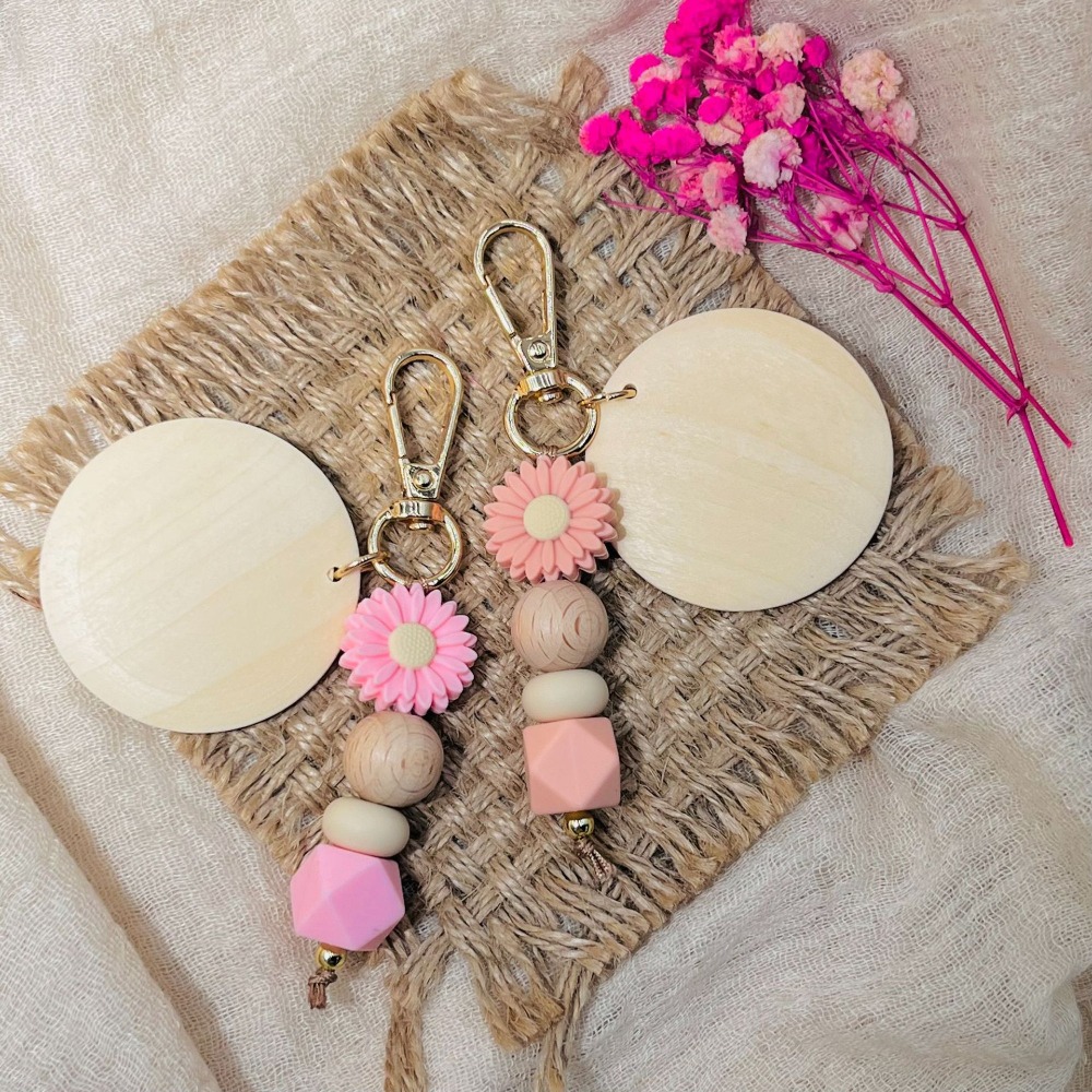 Creative Bamboo Pendant Keycha - Initial Ring Custom avaliação e preço