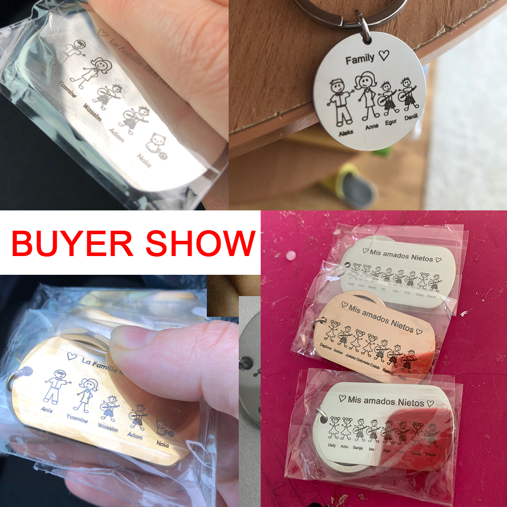Family Personalized Keychain C - Initial Ring Custom avaliação e preço