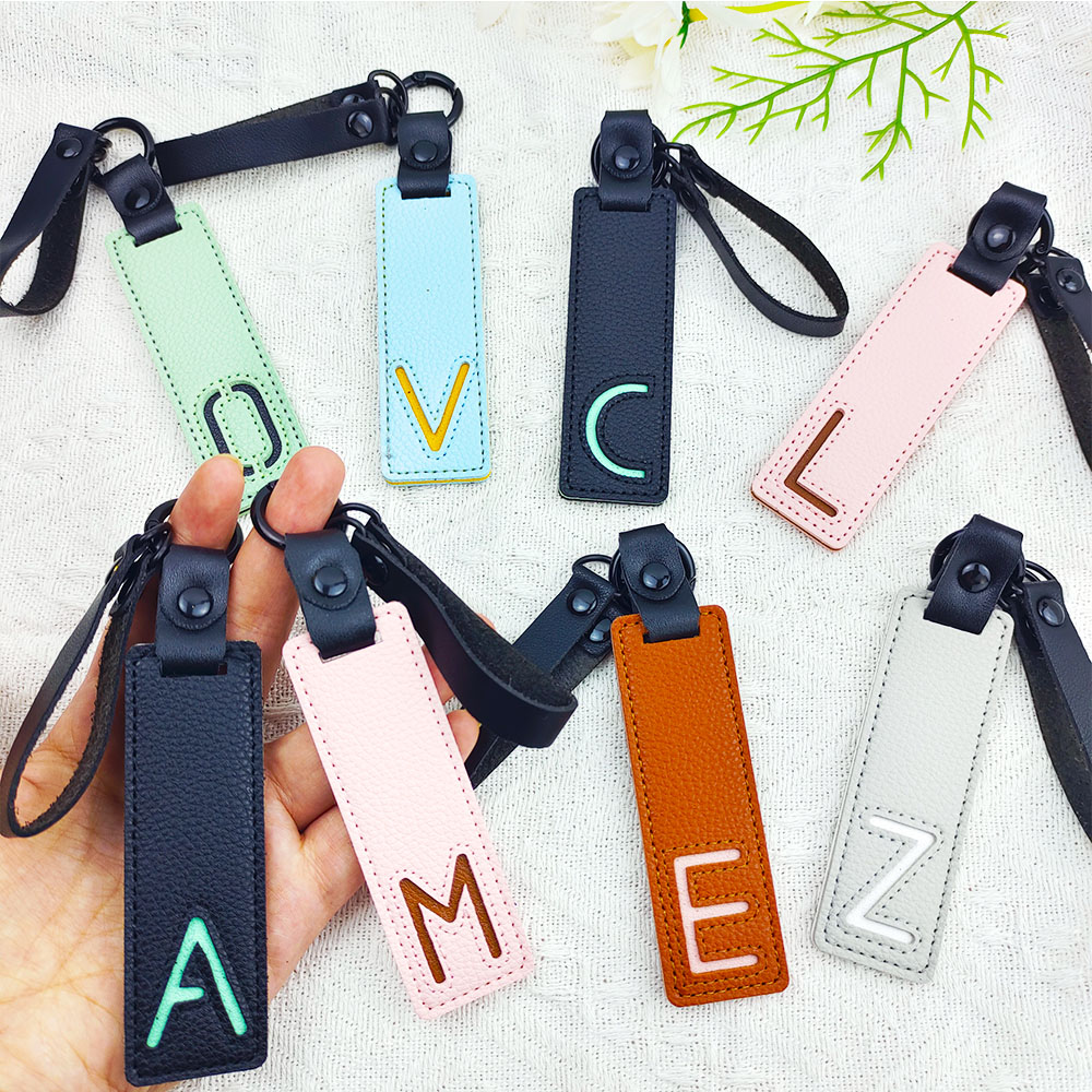 Classic Pu Leather Keychain A- - Monogram Keychain Leather avaliação e preço