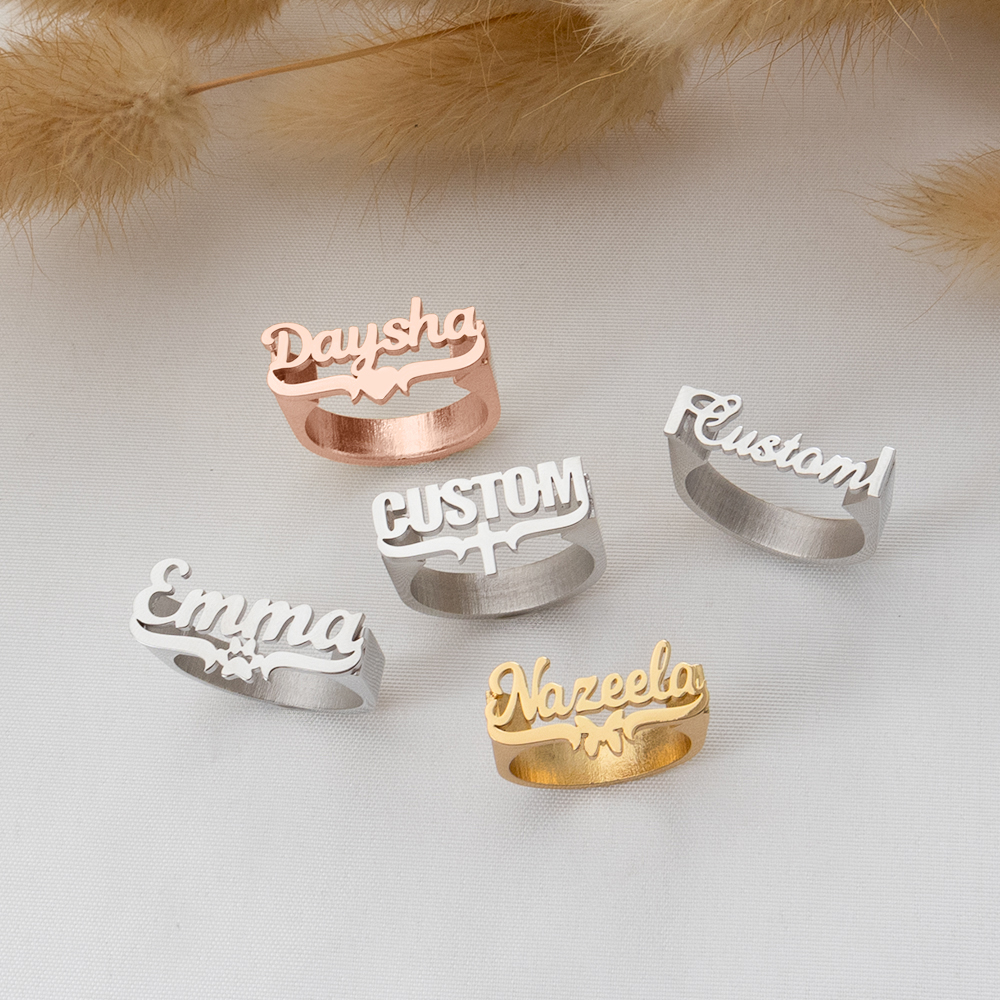 Customized Name Rings, Persona - Initial Ring Custom avaliação e preço