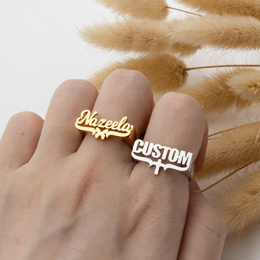 Customized Name Rings, Persona - Initial Ring Custom avaliação e preço