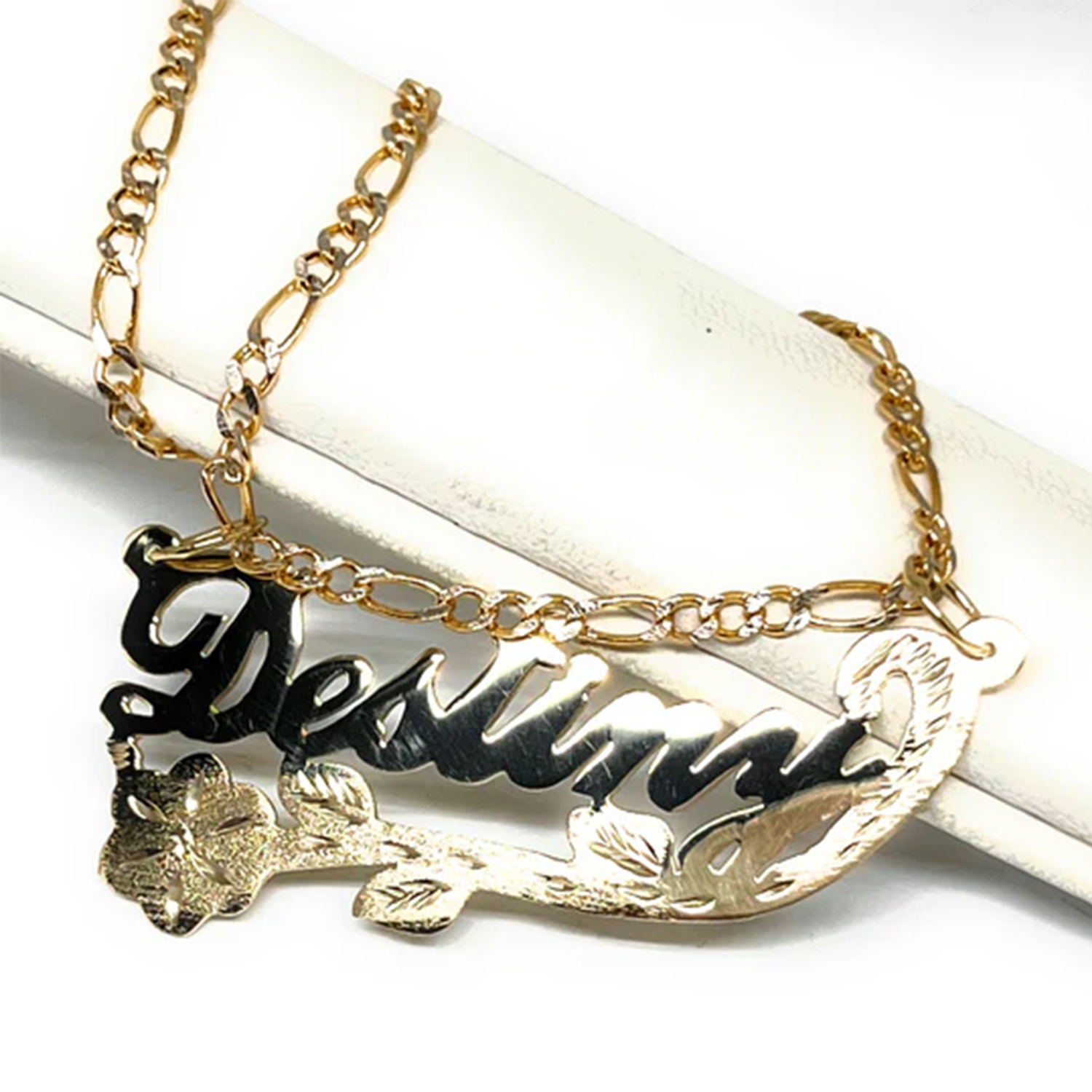 Custom Name Jewelry Retro Styl - Birth Flower Necklace avaliação e preço