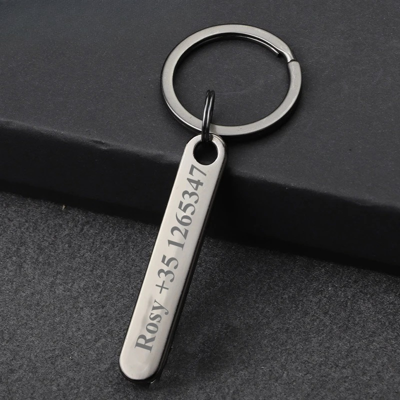 Custom Keychain with Free Engr - Initial Ring Custom avaliação e preço