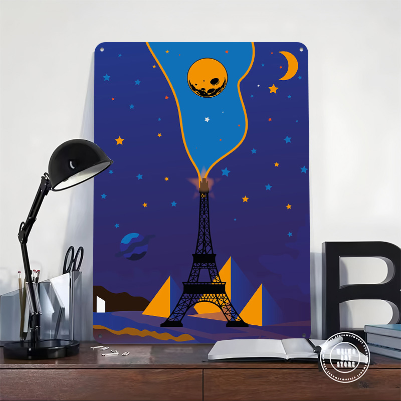 Eiffel Tower Night Sky Poster  - Custom Night Sky avaliação e preço