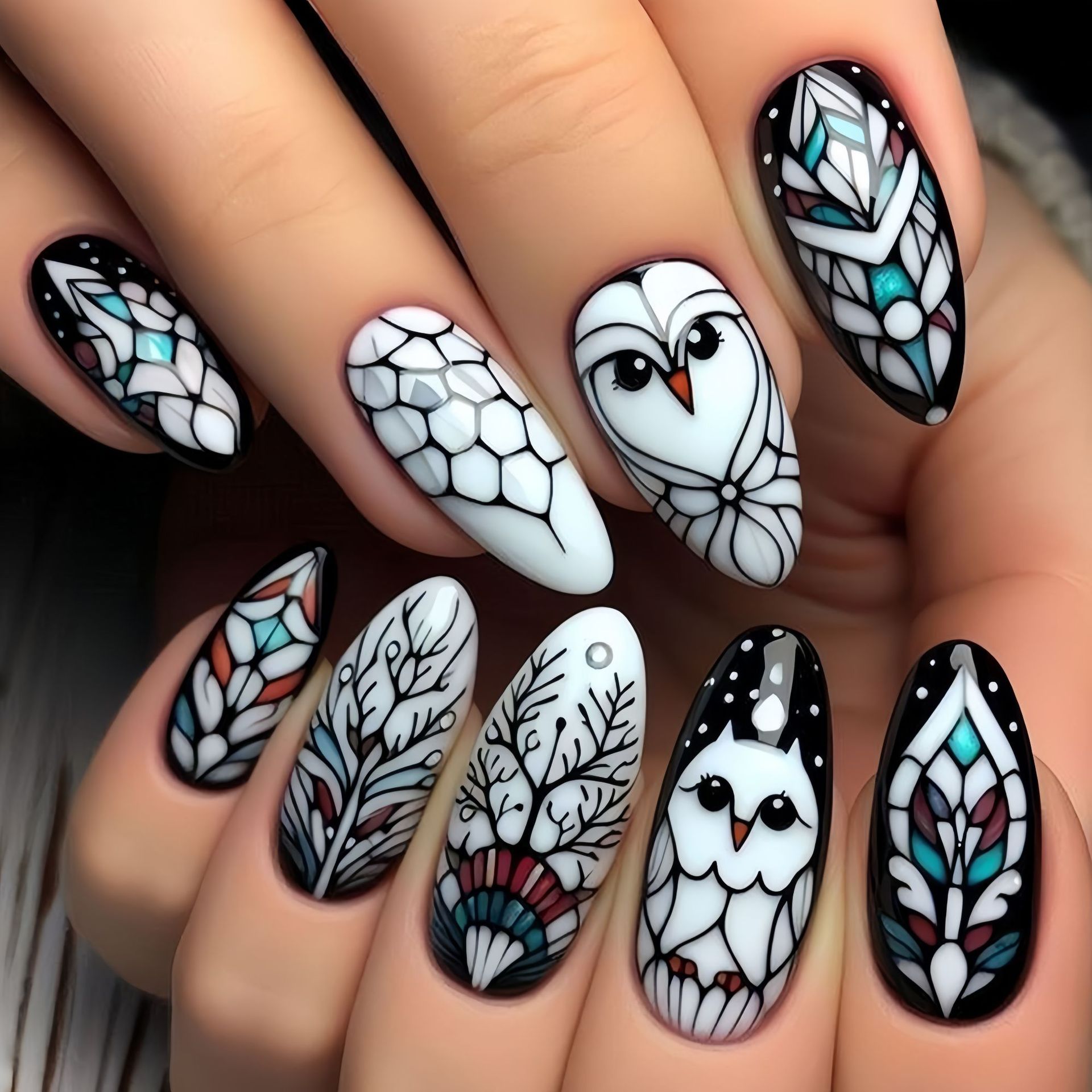 Medium long fake nails for wom - Pressed Flower Art avaliação e preço