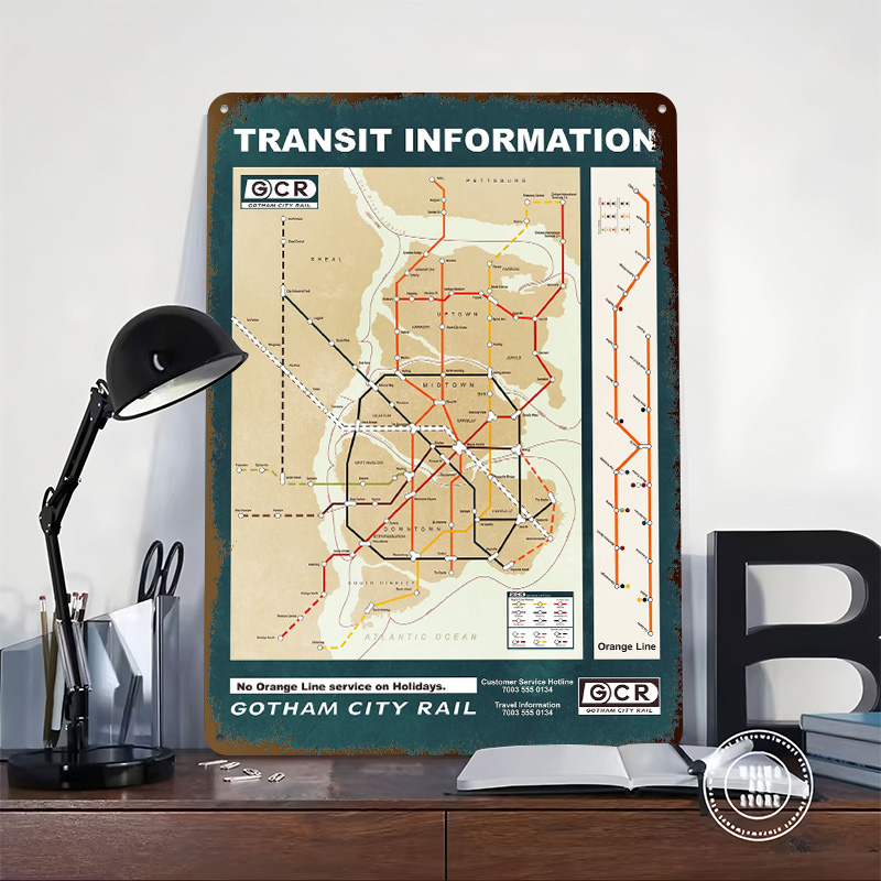 Gotham City Map Printed Poster - Custom Map Poster avaliação e preço