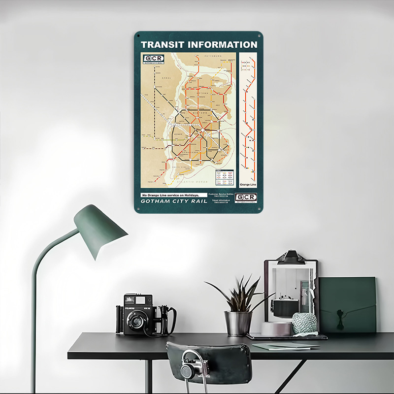 Gotham City Map Printed Poster - Custom Map Poster avaliação e preço