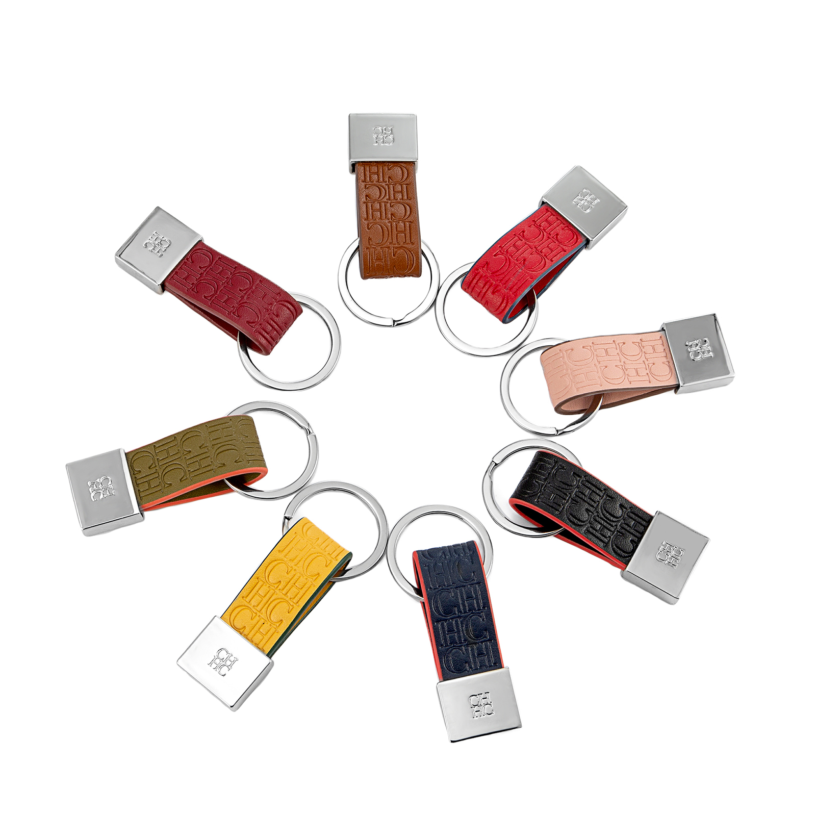 CH Embossed Monogram Leather K - Monogram Keychain Leather avaliação e preço