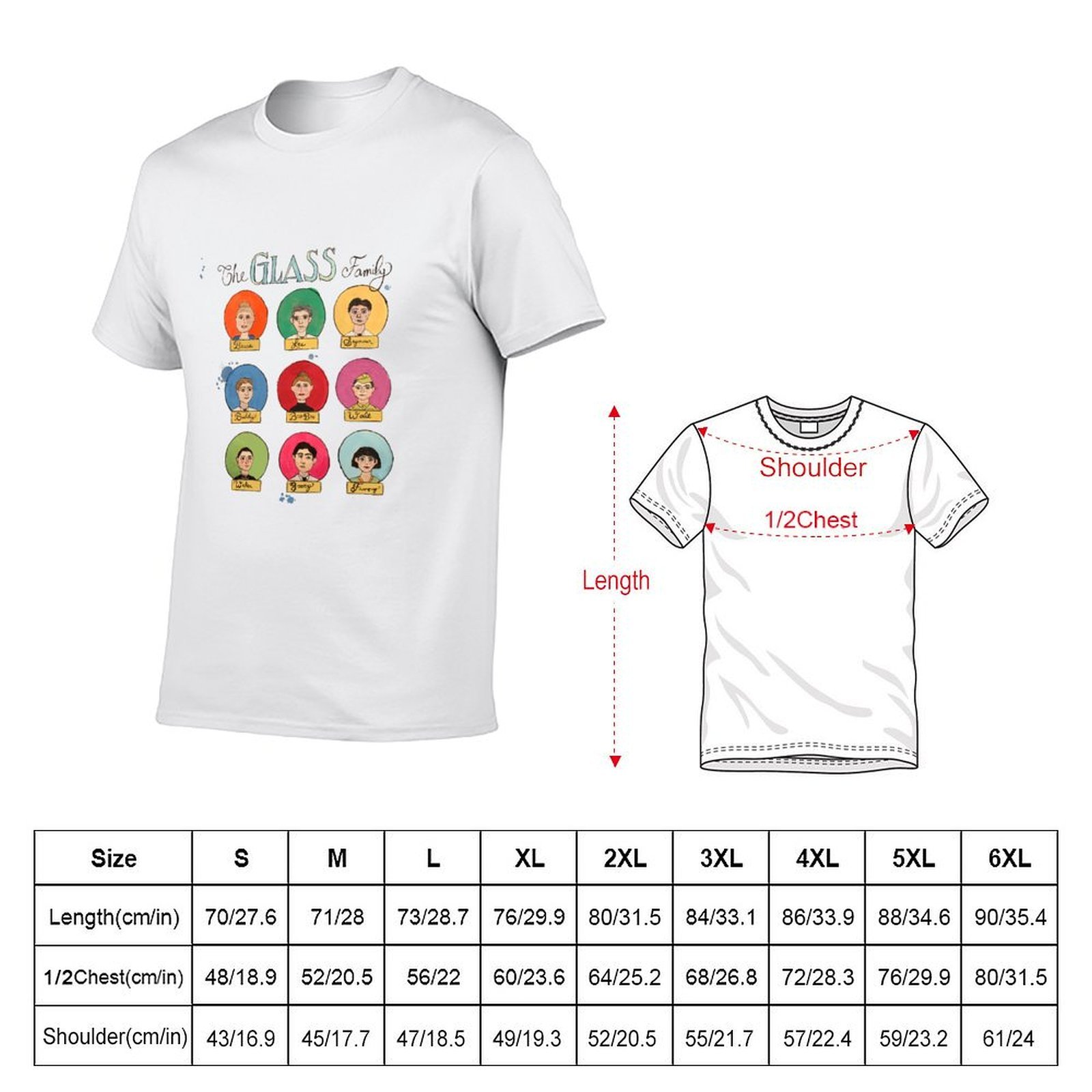 J.D. Salinger's Glass Family T - Family Tree Print avaliação e preço