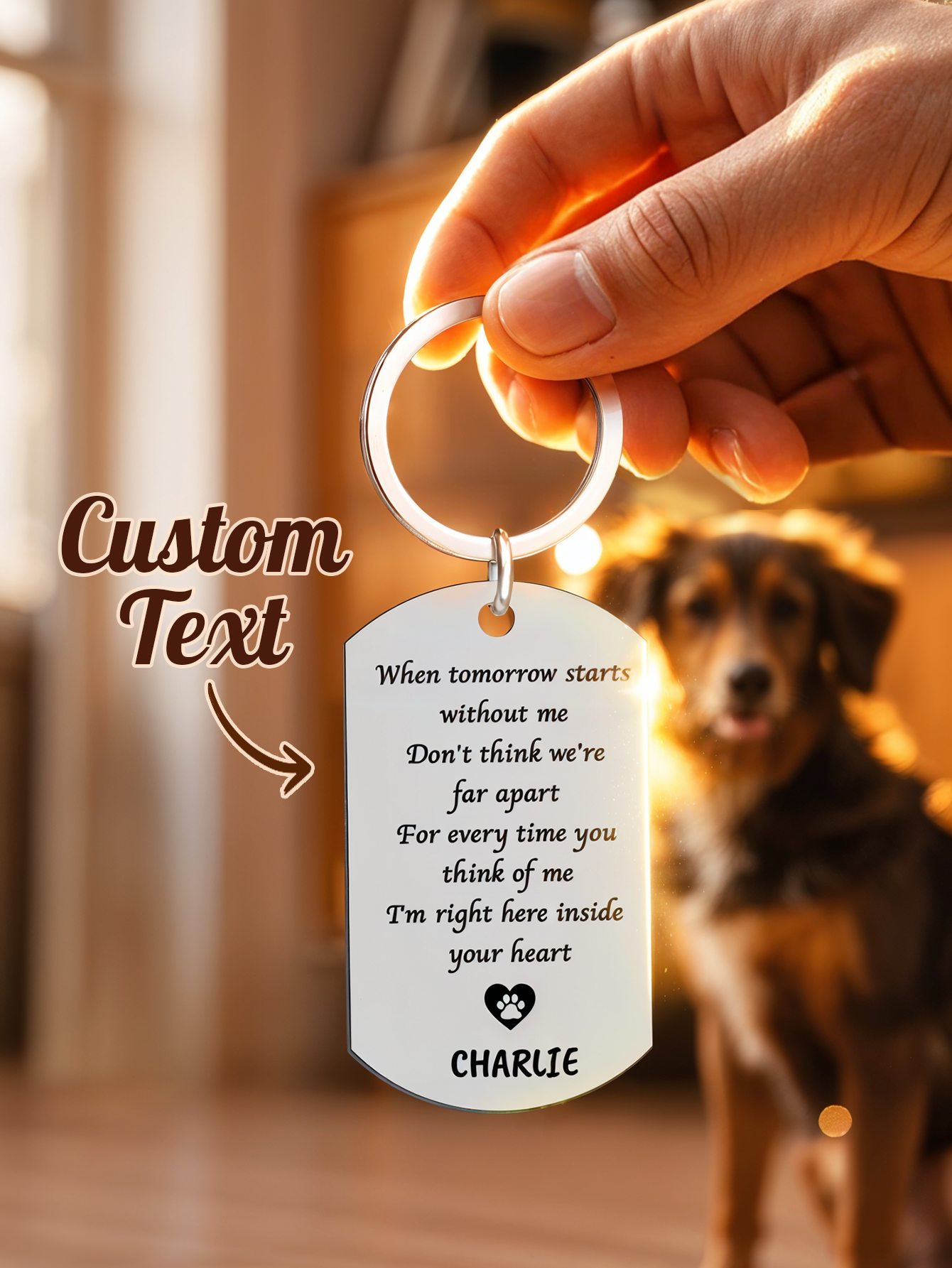 Personalized Pet Photo Keychai - Pet Portrait Custom avaliação e preço