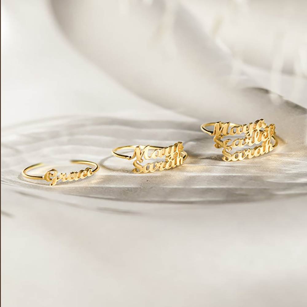Personalized Custom  Name Ring - Initial Ring Custom avaliação e preço