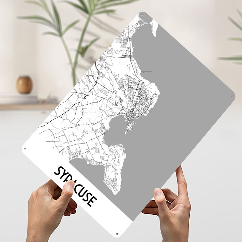 Syracuse City Map Metal Poster - Custom Map Poster avaliação e preço
