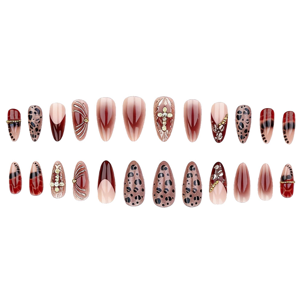 Medium fake nails for women gr - Pressed Flower Art avaliação e preço