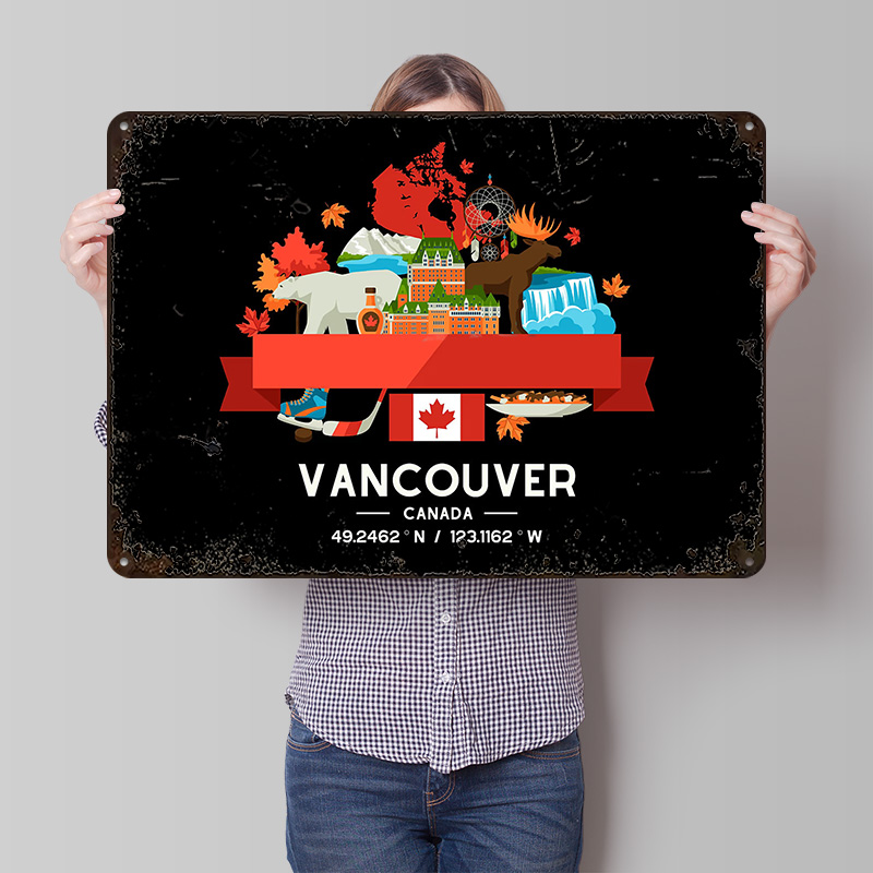 Vancouver City Map Printed Pos - Custom Map Poster avaliação e preço