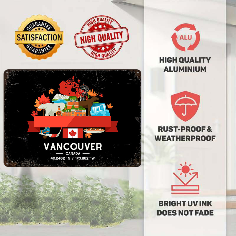 Vancouver City Map Printed Pos - Custom Map Poster avaliação e preço