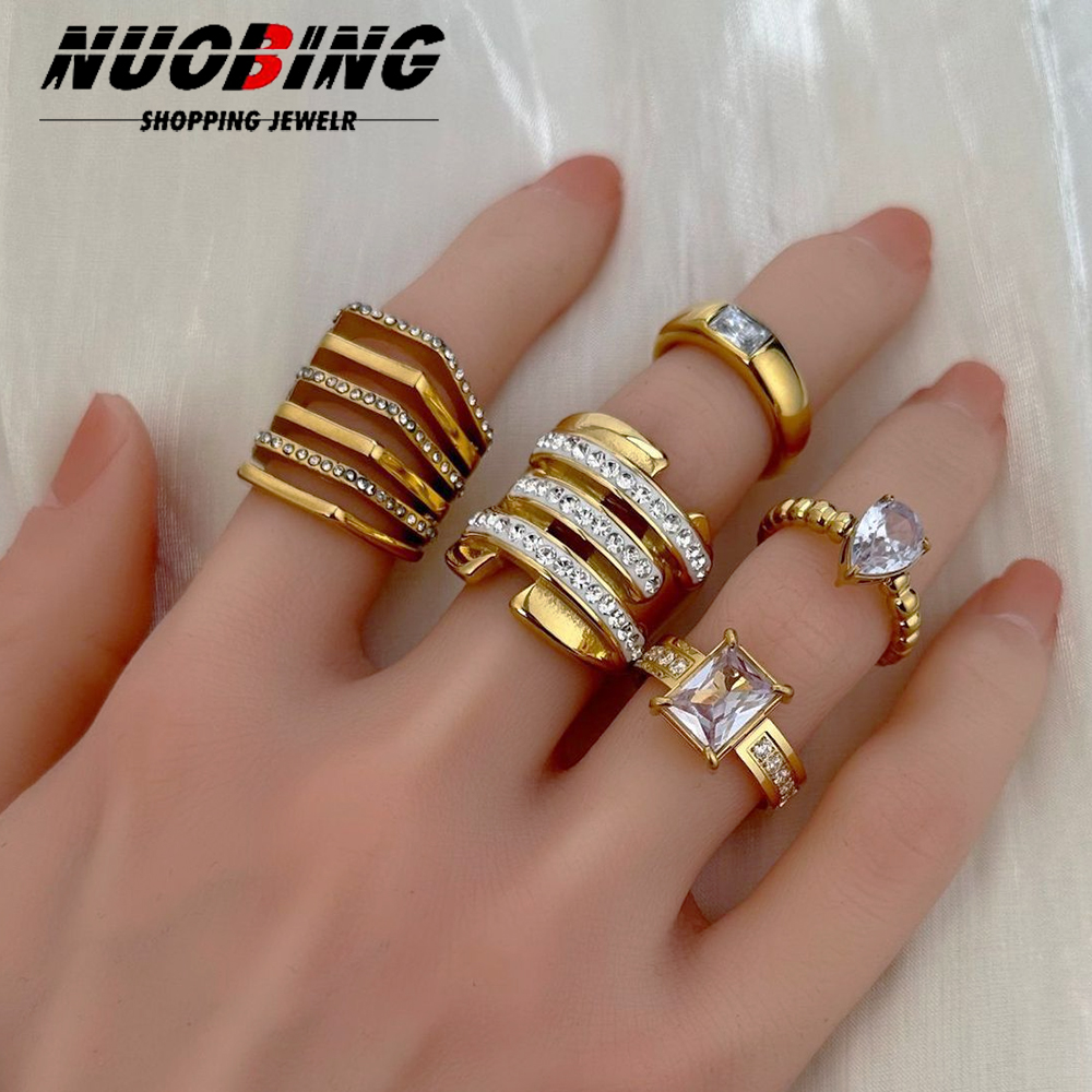 Classic Retro Double-layer Zir - Initial Ring Custom avaliação e preço