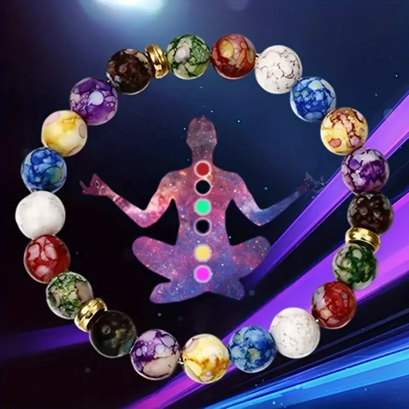7 Chakras Healing Reiki Stone  - Coordinates Bracelet avaliação e preço
